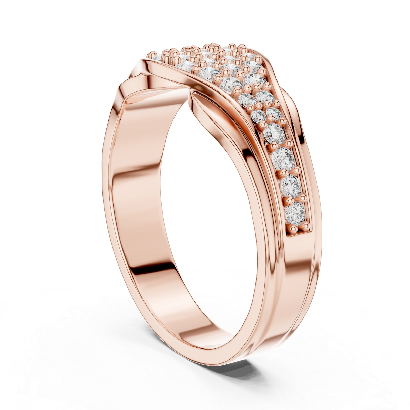 Elegant Solitaire Diamond Ring in Rose Gold