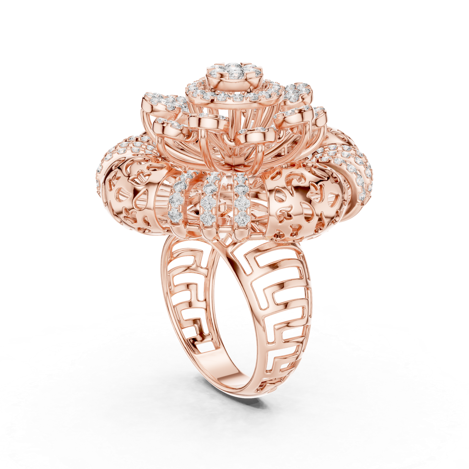 Royal Bloom Solitaire Diamond Ring