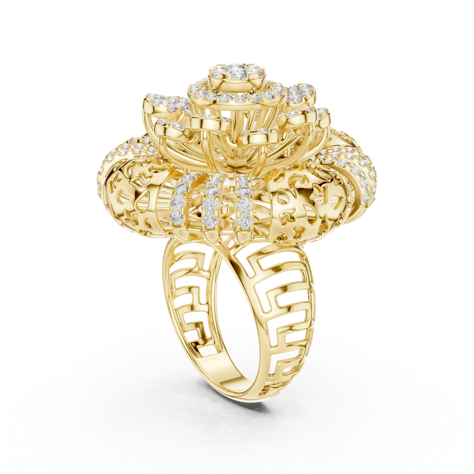 Imperial Crown Solitaire Ring in Yellow Gold