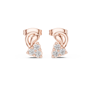 Rose Bloom Crystal Stud Earrings