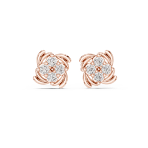 Rose Petal Bloom Stud Earrings