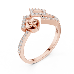 Rose Gold Solitaire Diamond Ring
