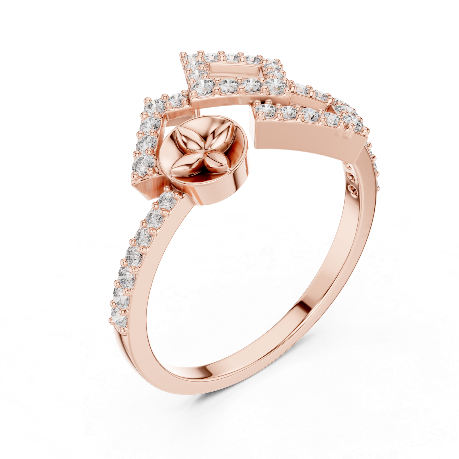 Rose Gold Solitaire Diamond Ring