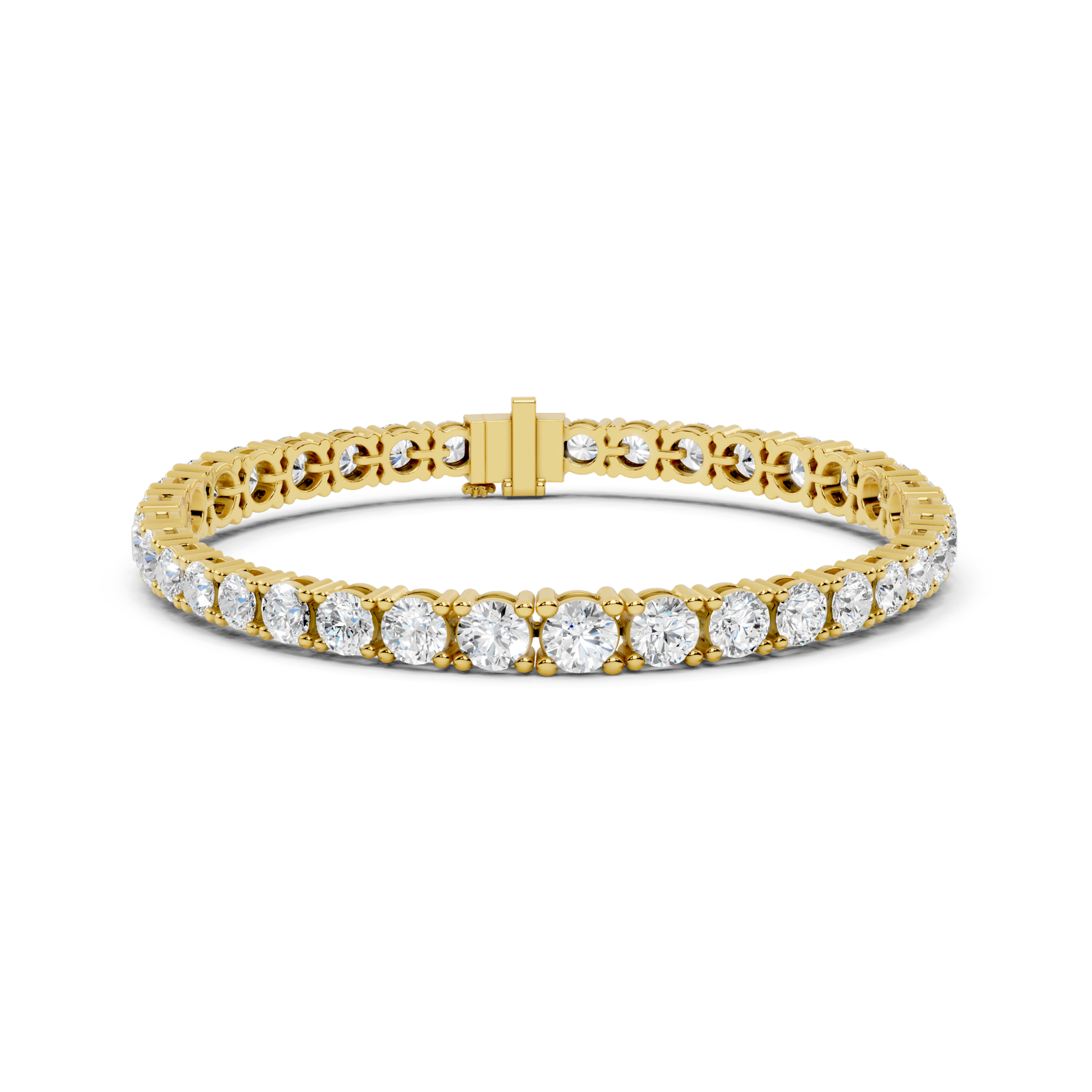 Classic Yellow Gold Diamond Tennis Bracelet