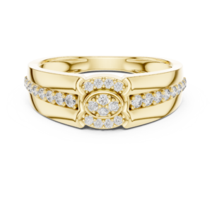 Classic Yellow Gold Diamond Cluster Ring