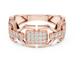 Rose Gold Designer Diamond Ring