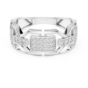White Gold Architectural Ring